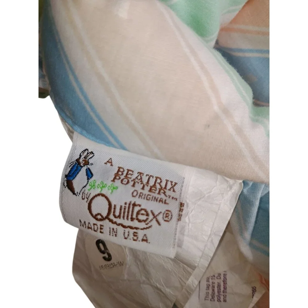 Peter Rabbit Baby Quilt With Ruffled Edges & Embroidered Design Blanket, Beatrix - Picture 7 of 8